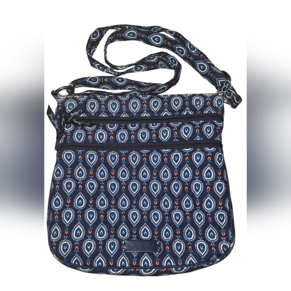 Vera Bradley Stylish Navy Blue Patterned Crossbody Bag